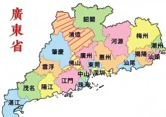 一些清远人见加入广州无望，就转头想加入佛山。大家看看行政区地图，两市交界的地方快