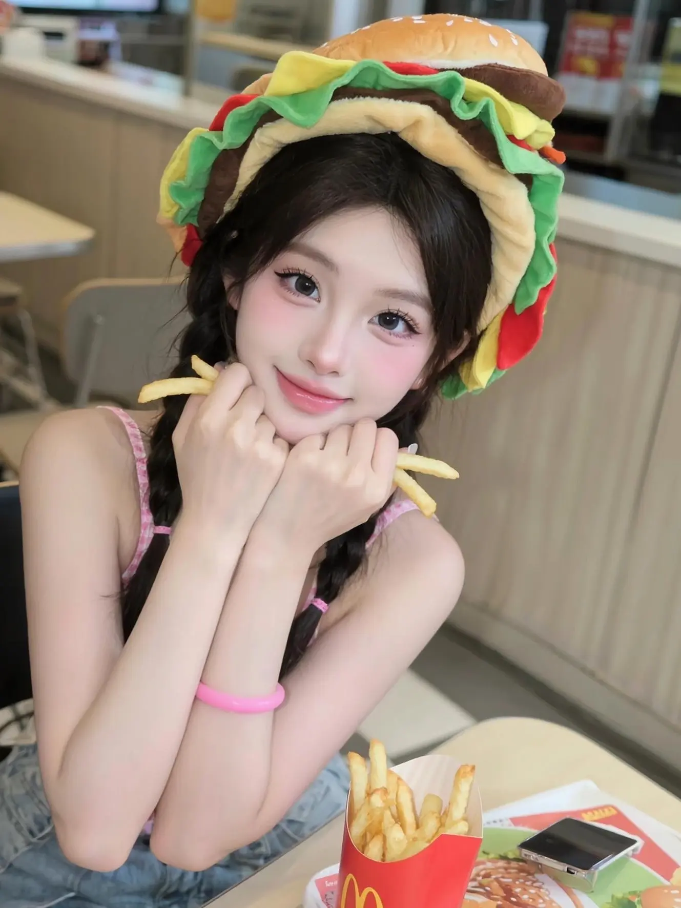 在小麦用薯条🍟装猫咪