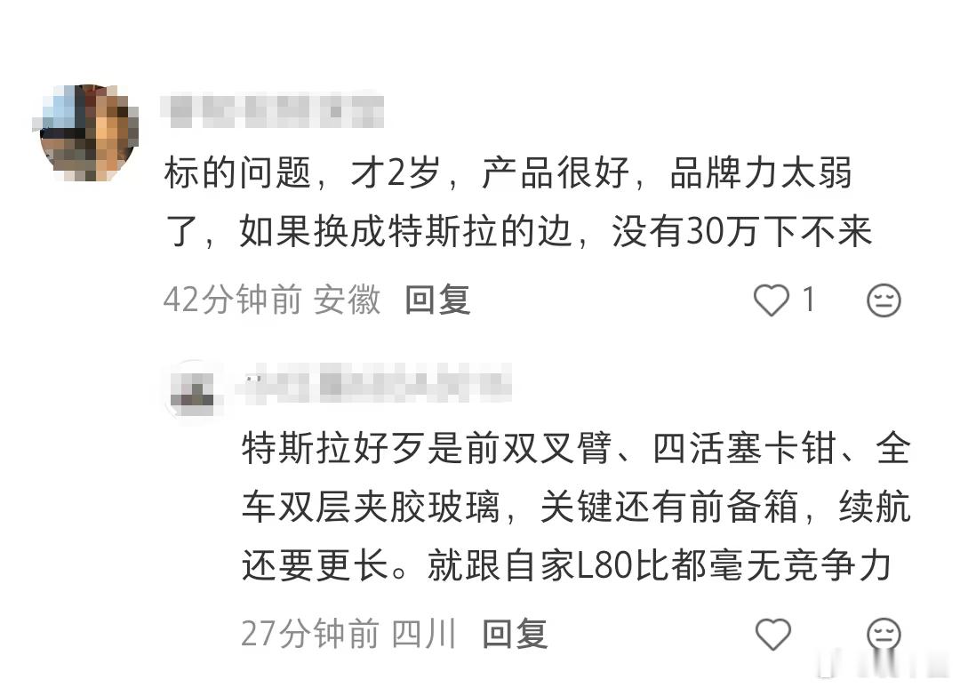 刷小红书又看到了经典观点，就是认为乐道L60相比特斯拉Model Y更有竞争力但