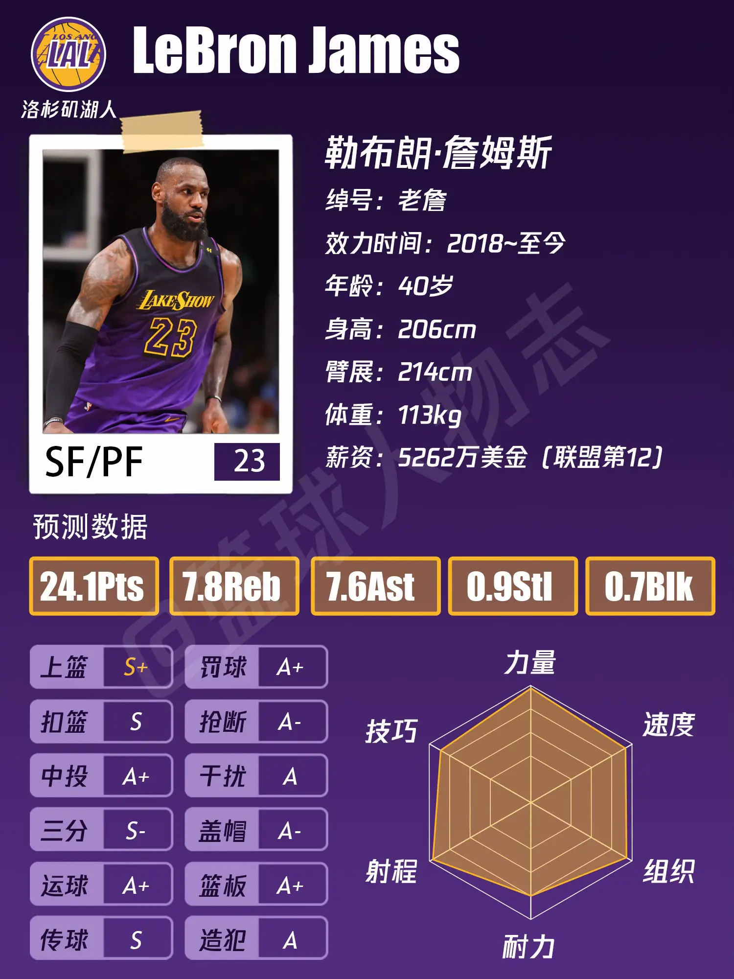 洛杉矶湖人25-26赛季主要轮换&预测。终于有了一个中锋了，但是浓眉丢了…