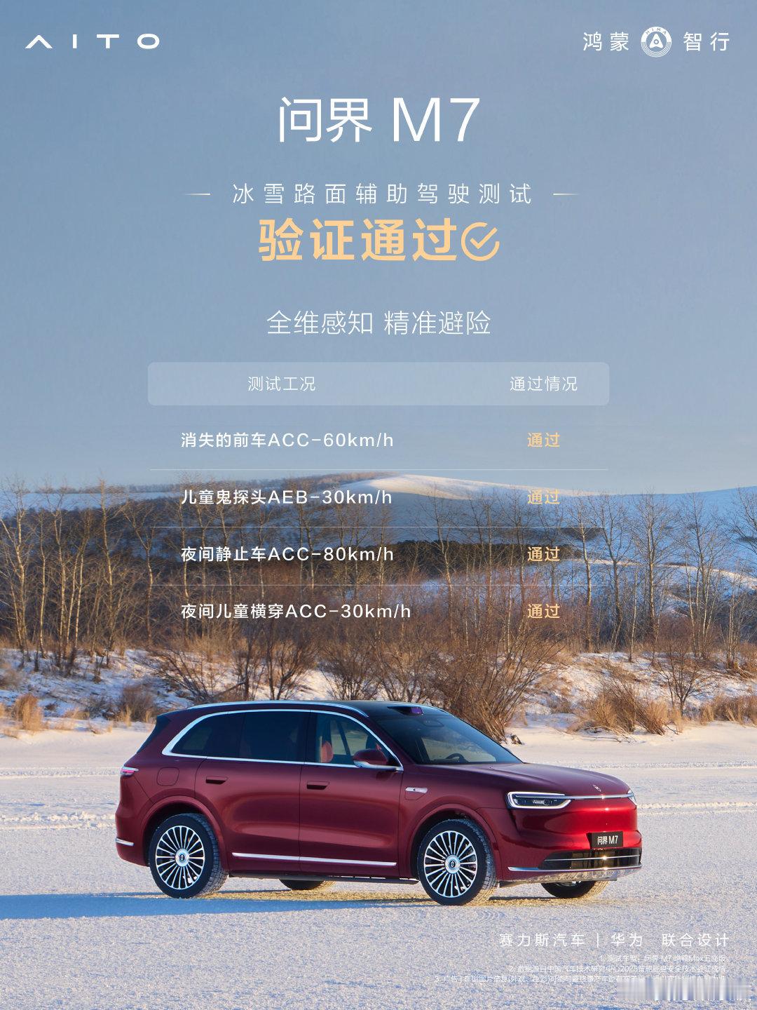 历经冰雪，方见安稳！全新问界M7   顺利通过中汽中心冬季测试，以超强实力应对极