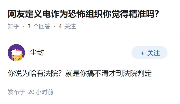 网友定义电诈为恐怖组织你觉得精准吗？