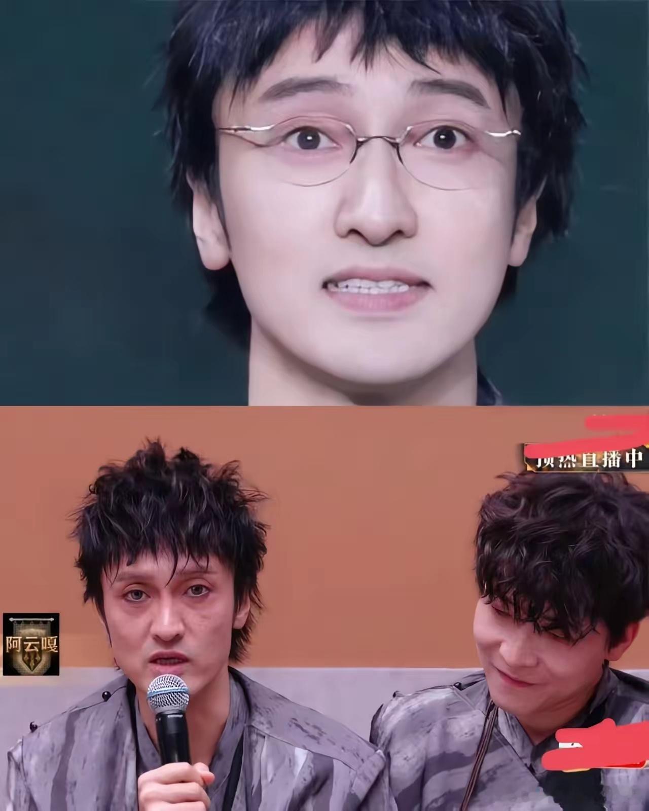 一开始我以为是妆造问题，后来以为是灯光问题，等我看到旁边的王啸坤，我才明白，这是