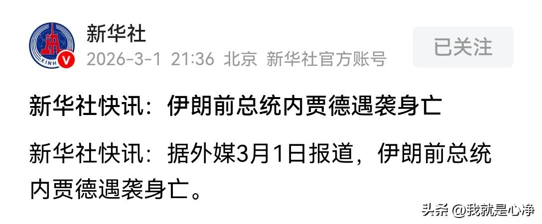 内贾德都被炸死了，伊朗总统系列里面唯一的一名强硬派，最终也没有逃过毒手
现在的局