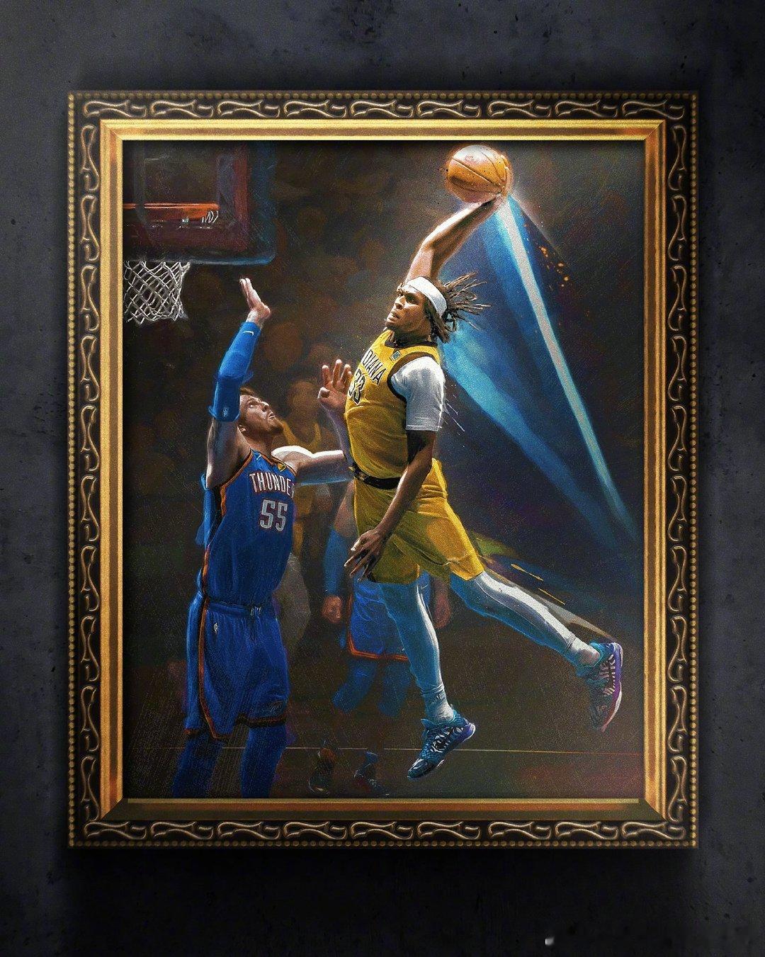 雷霆vs步行者 总决赛世界名画🎨你最爱哪一幕？NBA总决赛NBA[超话] ​ 