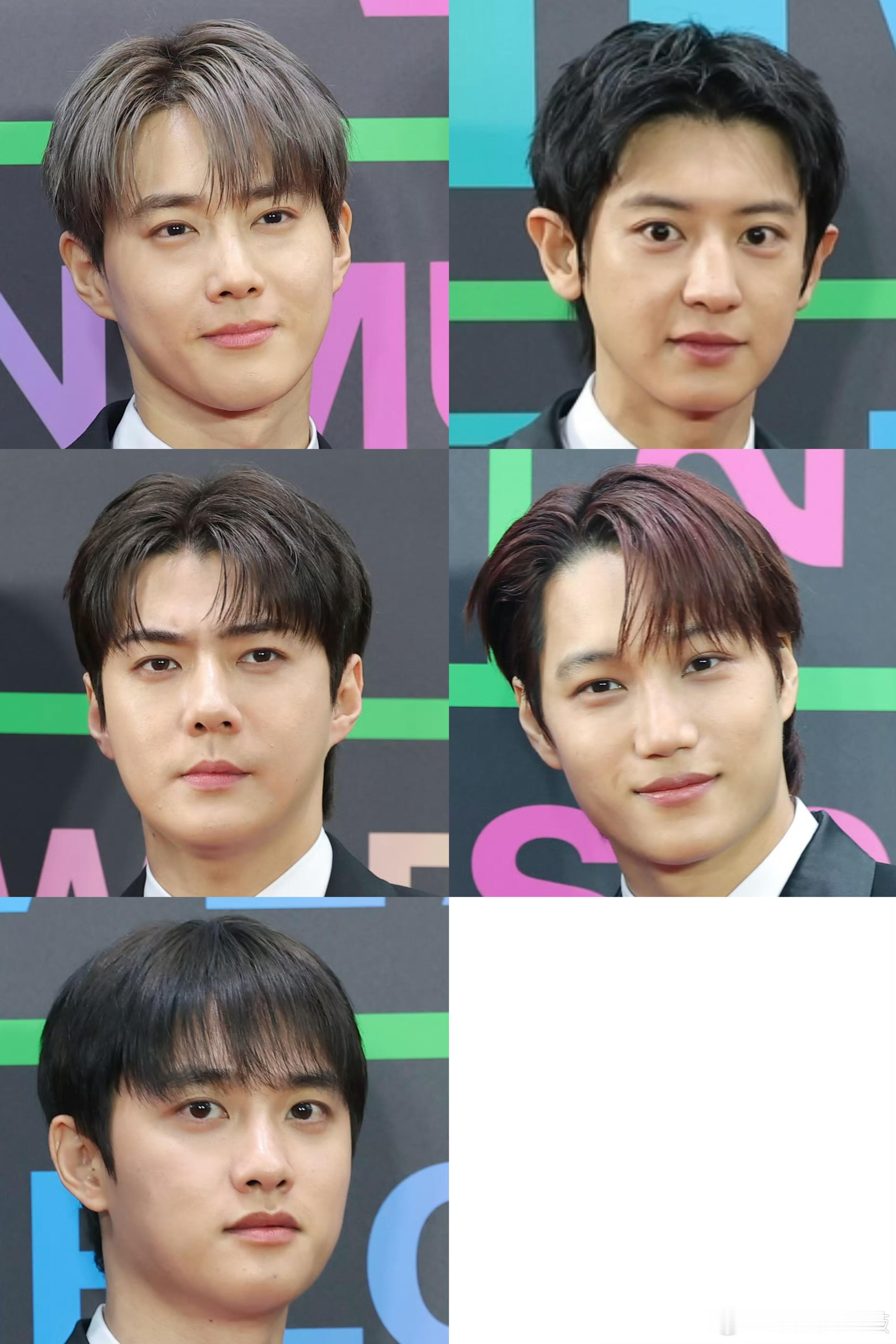 EXO 亮相MMA红毯新闻怼脸图金俊勉、朴灿烈、吴世勋、都敬秀、金钟仁 