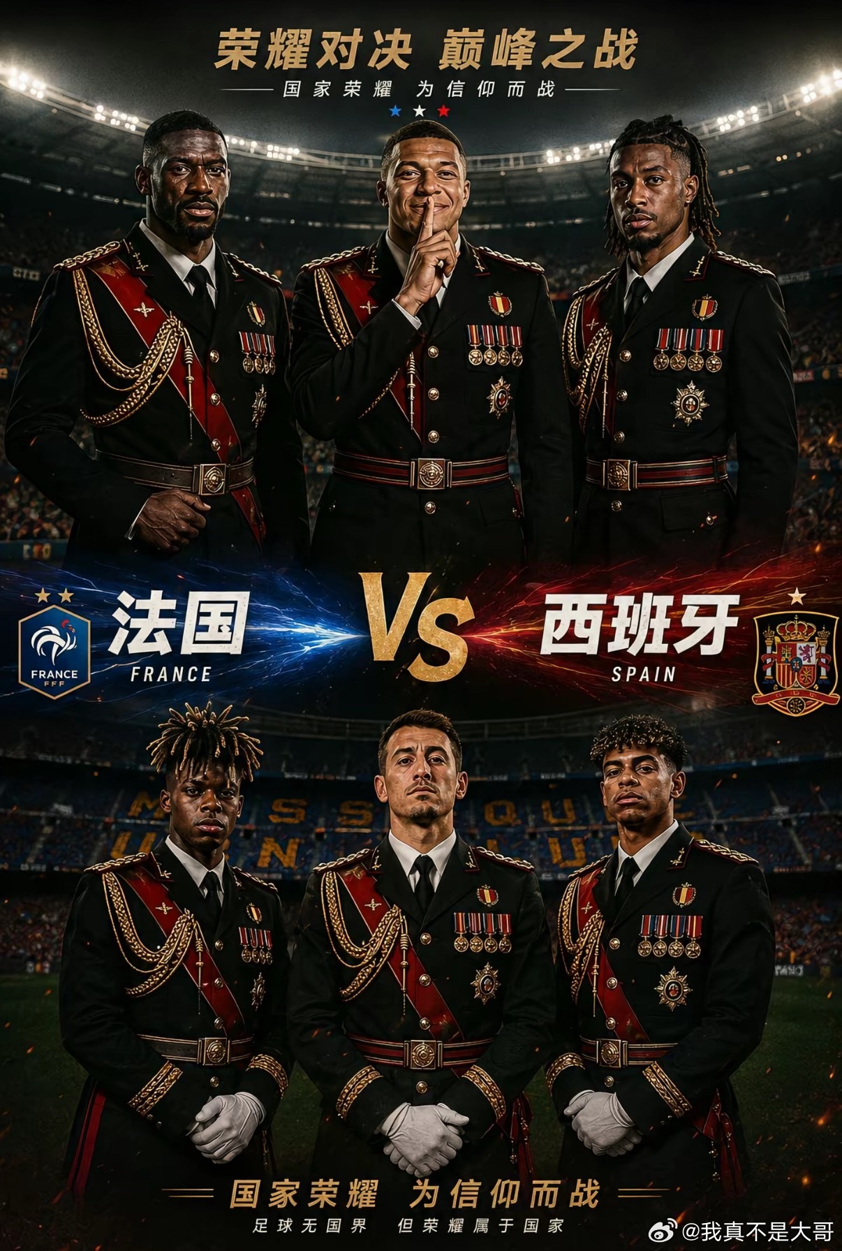 兄弟们！猜比分啦！今天猜本届世界杯最巅峰一战！法国vs西班牙 点赞评论转发！猜对