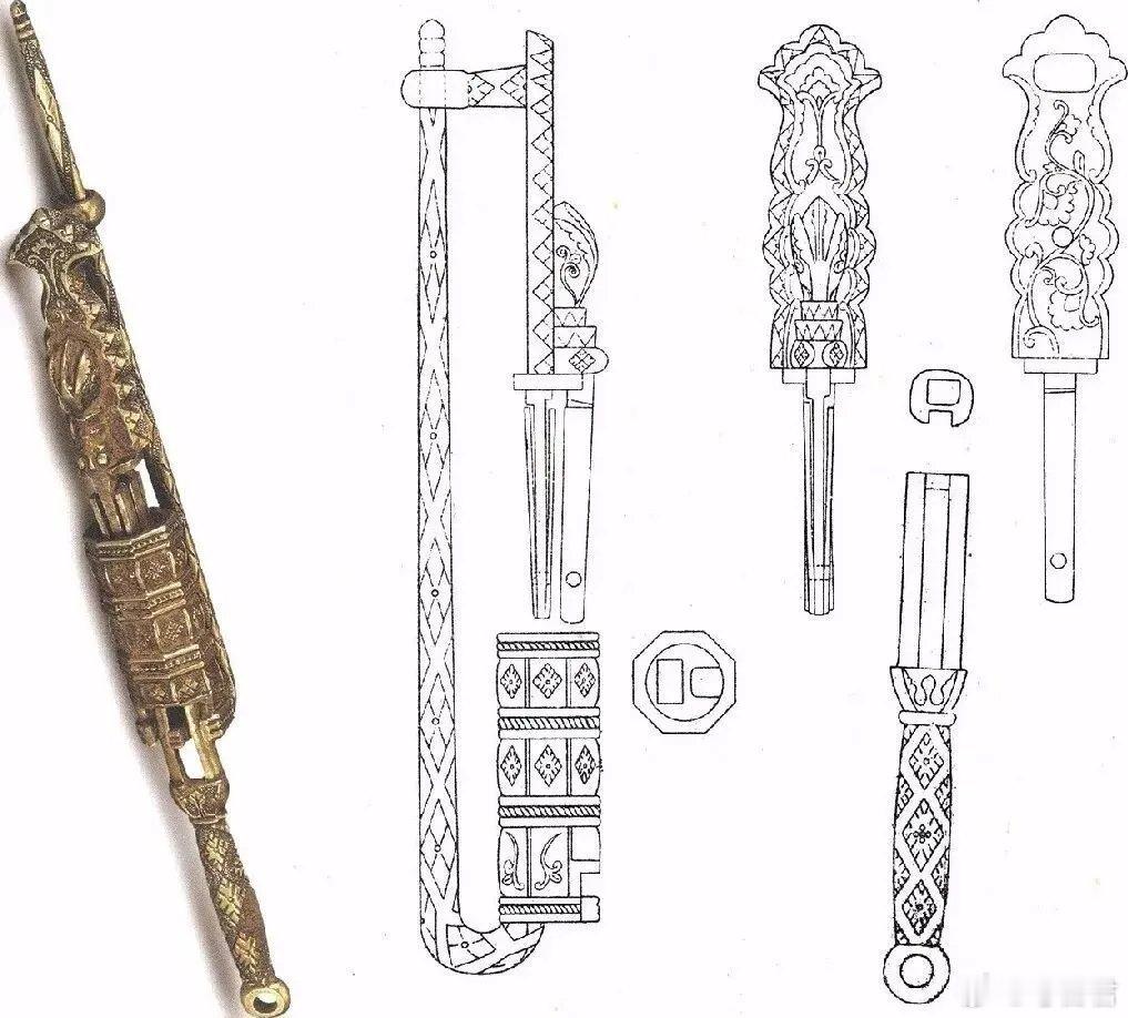 和文物碰个面  唐代精密仪器杰作，锁住长安千年时光。这枚鎏金菱纹银锁出土于西安何