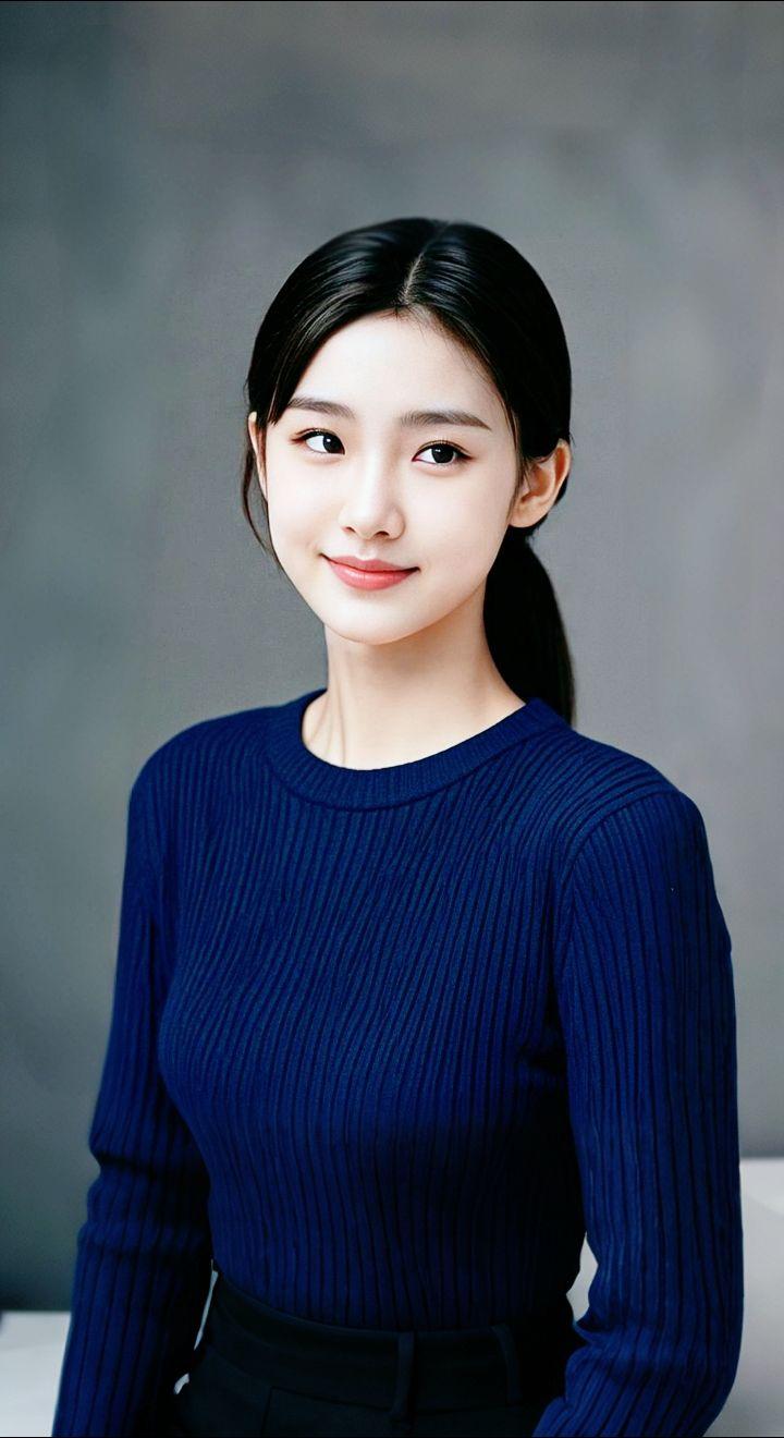 AI扩图 AI藏蓝凝笑