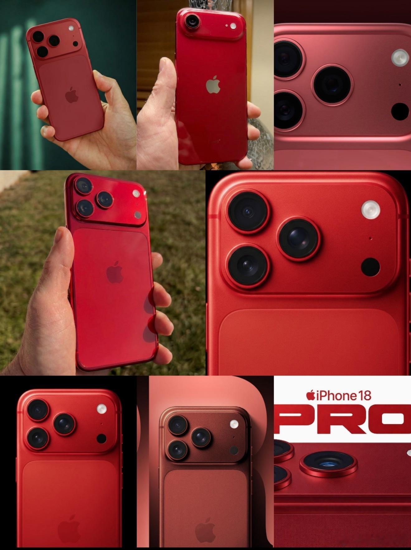 iPhone18Pro深红色看来iPhone 18 Pro大概是跑不了主推色红色