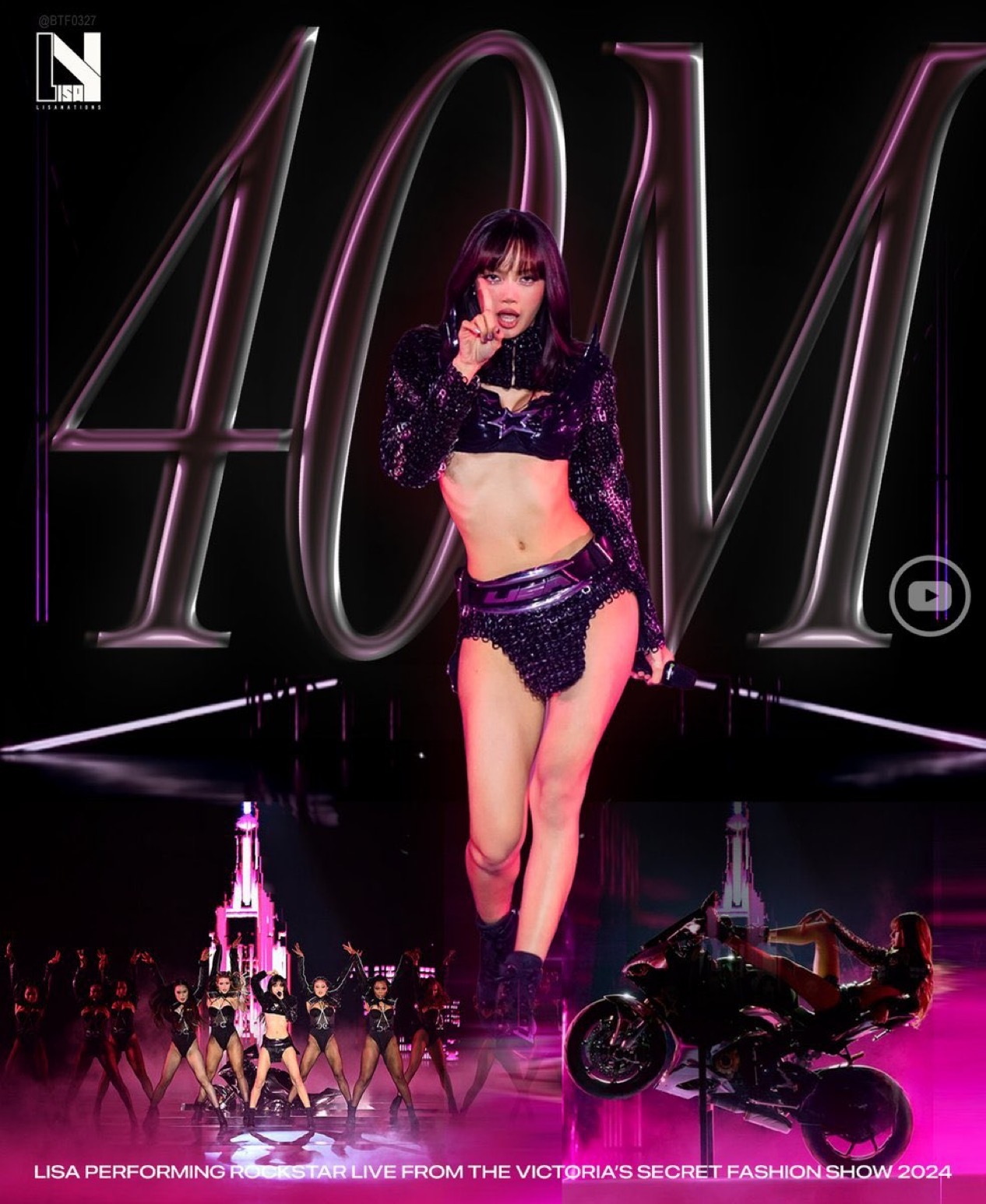 lisa kpop女永一 🔥lisa ⭐ LISA在2024年维多利亚的秘密时