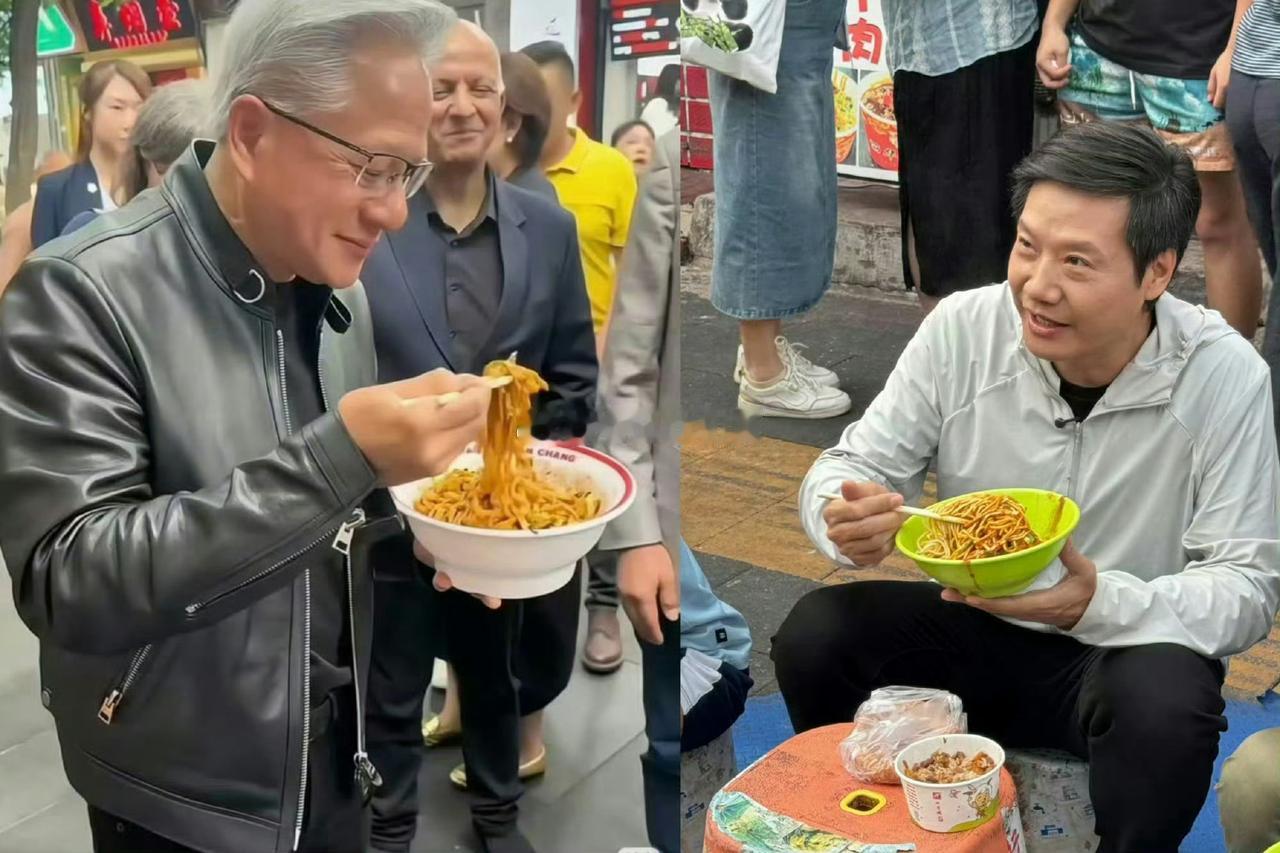 雷军回武汉吃热干面出圈，却被网友质疑刻意模仿黄仁勋
 
近日雷军现身武汉老牌早餐