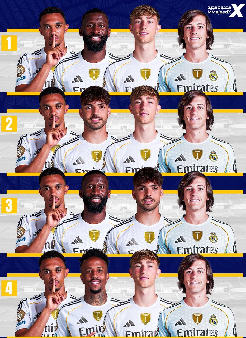 你会选择哪一组作为新赛季的首发后防线。✍🏻halamadrid ​​​