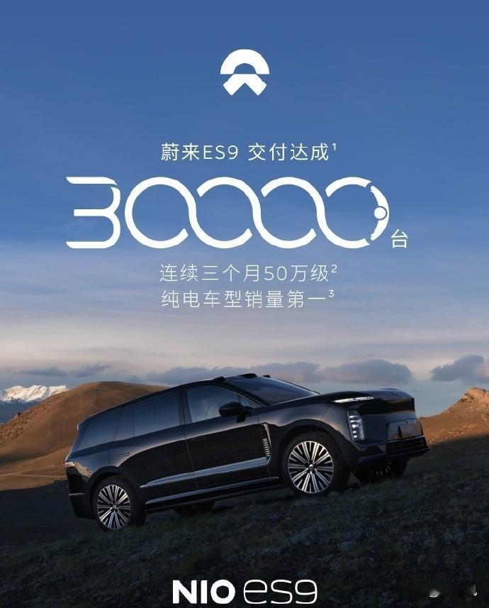 蔚来ES9居然三万了。
今年蔚来总算吃饱了。89两翼齐飞，花忙着搞理想他们，结果