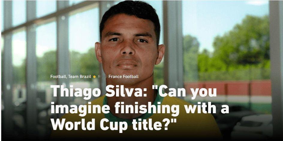 蒂亚戈-席尔瓦接受法国足球独家专访。（以下为第一部分）九年前，在贝洛奥里藏特，巴