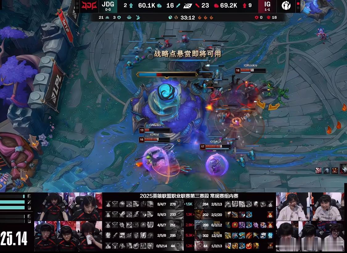 iG 2-0 JDG，碾一把，翻一把，iG保持2025年对战JDG的大场全胜，两