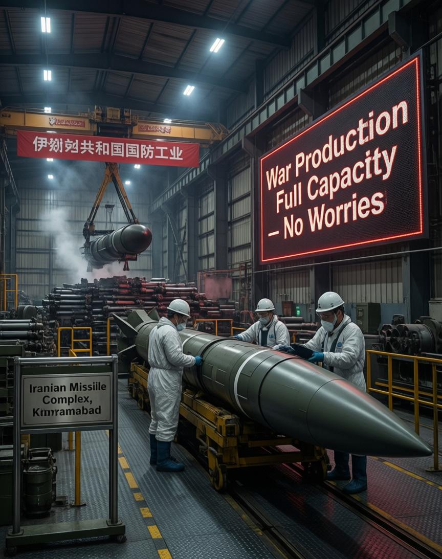 伊朗革命卫队那边3月20日放了个话，调子还挺硬：导弹工业现在的状态，用他们自己的
