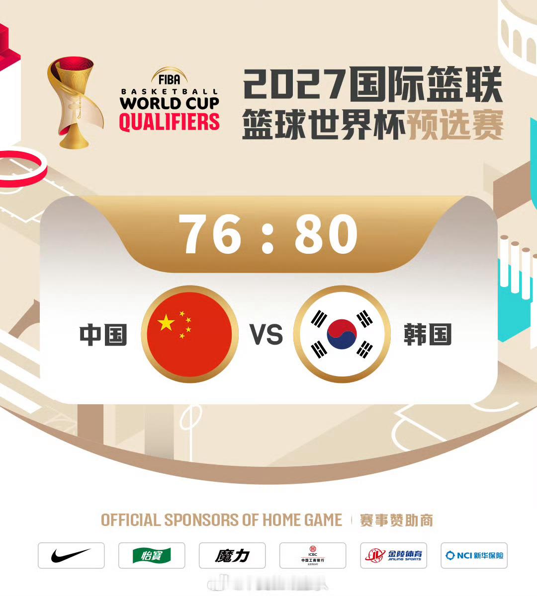 十二月第一天，被棒子国双杀！中国男篮对阵韩国两连败