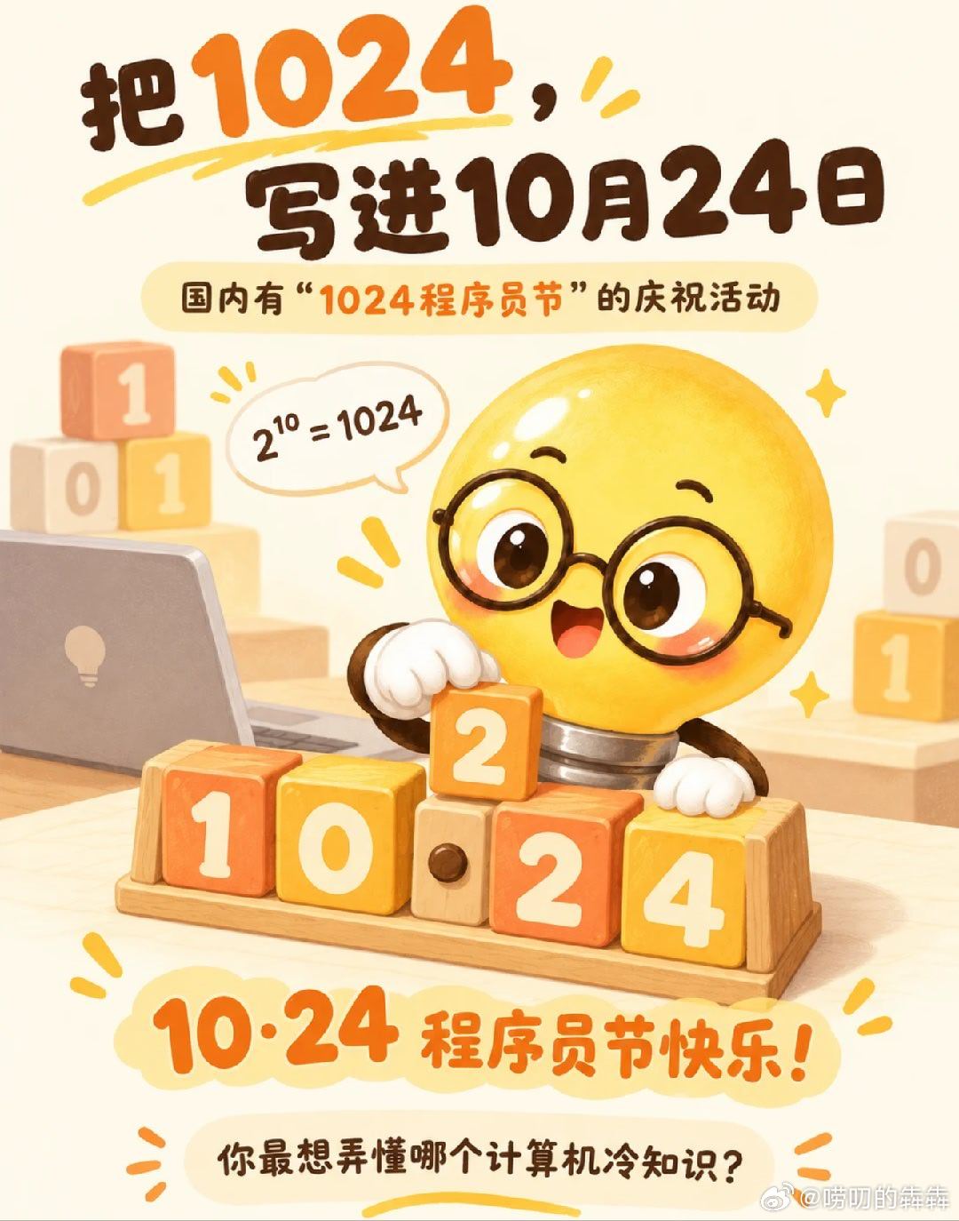 1024程序员节10月24日，为什么成了程序员的节日？💻把日期连起来是1024