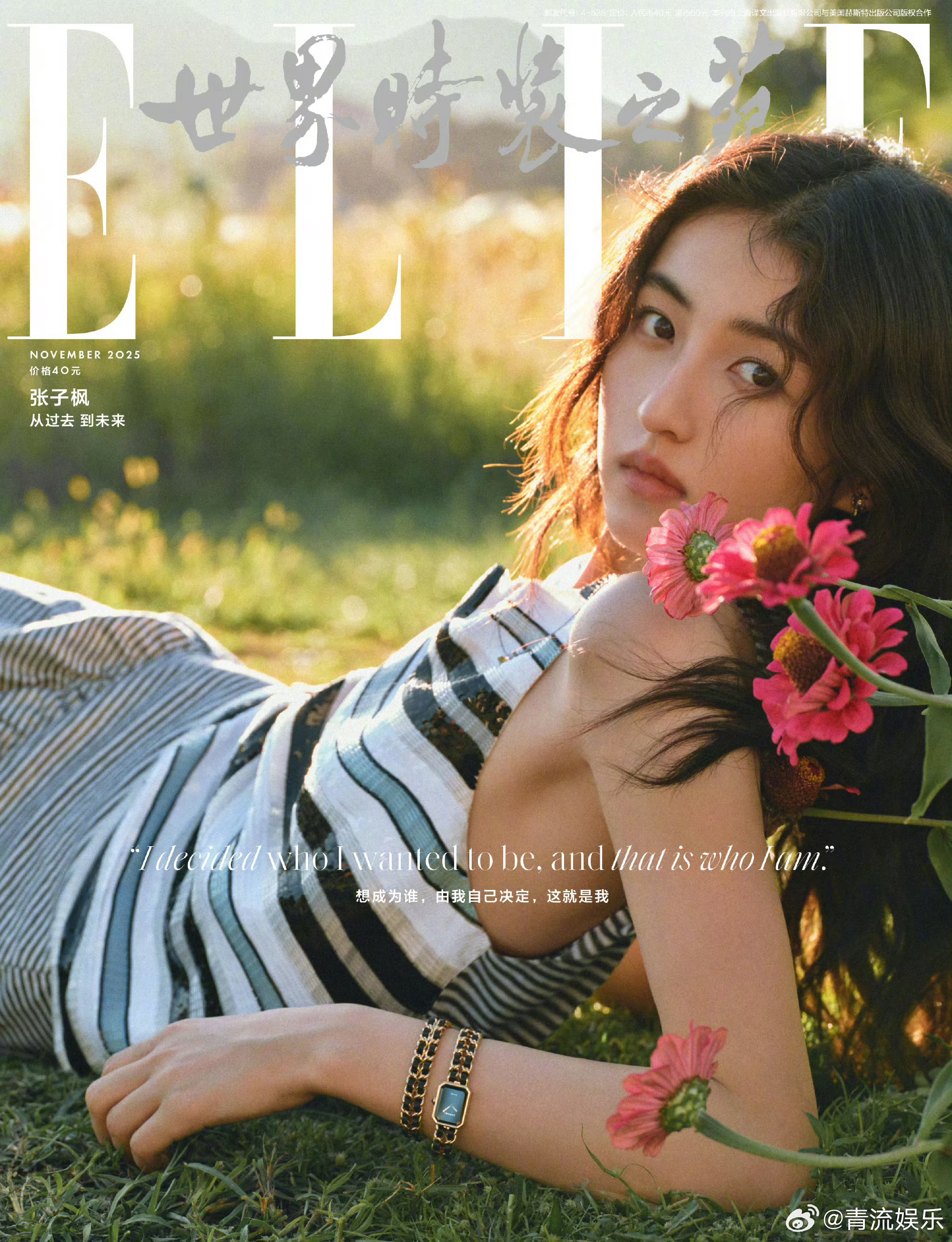 张子枫ELLE11月刊封面张子枫《ELLE》11月刊封面大片出炉，好美好高级，张