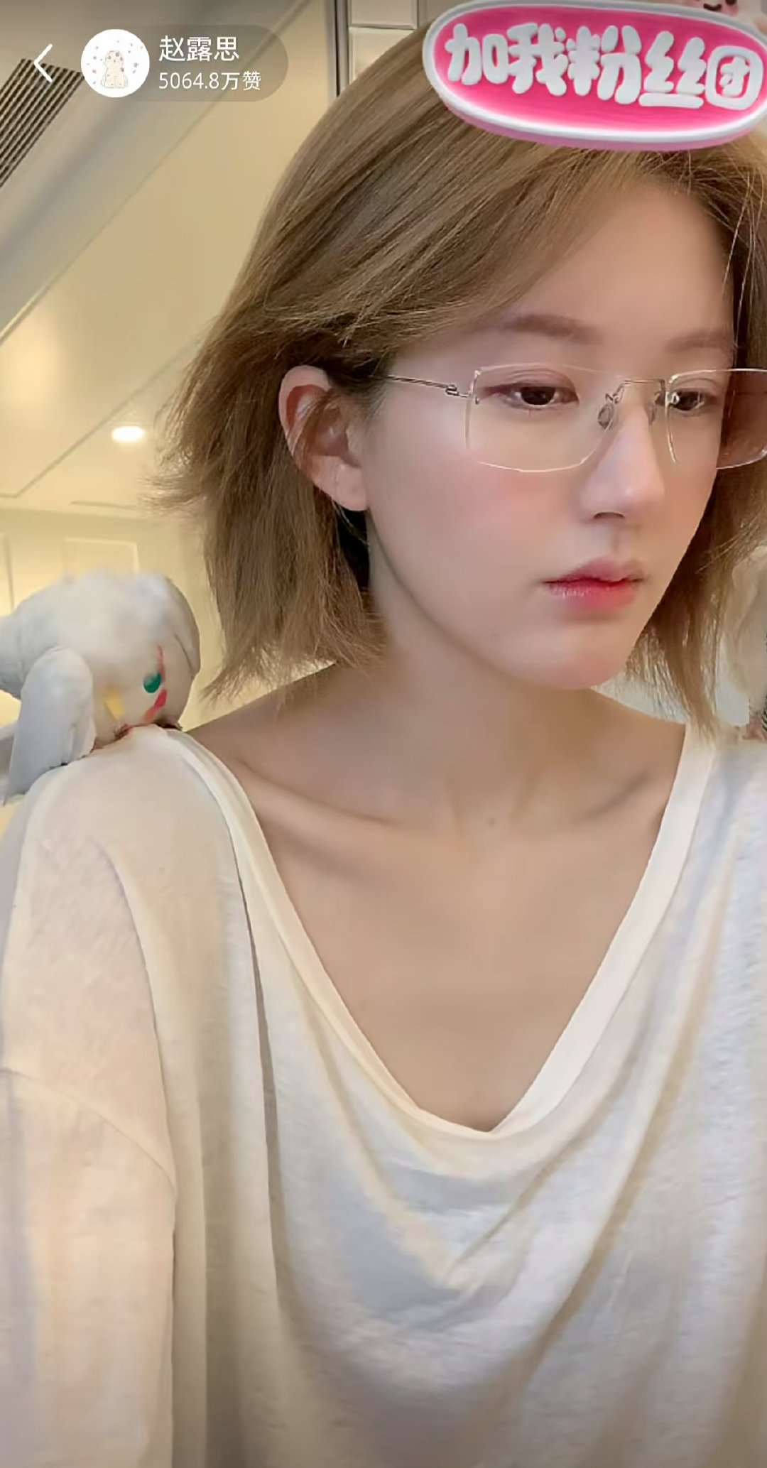 赵露思直播逗鸟赵露思直播开asmr模式 赵露思今天也有直播！ ​​​