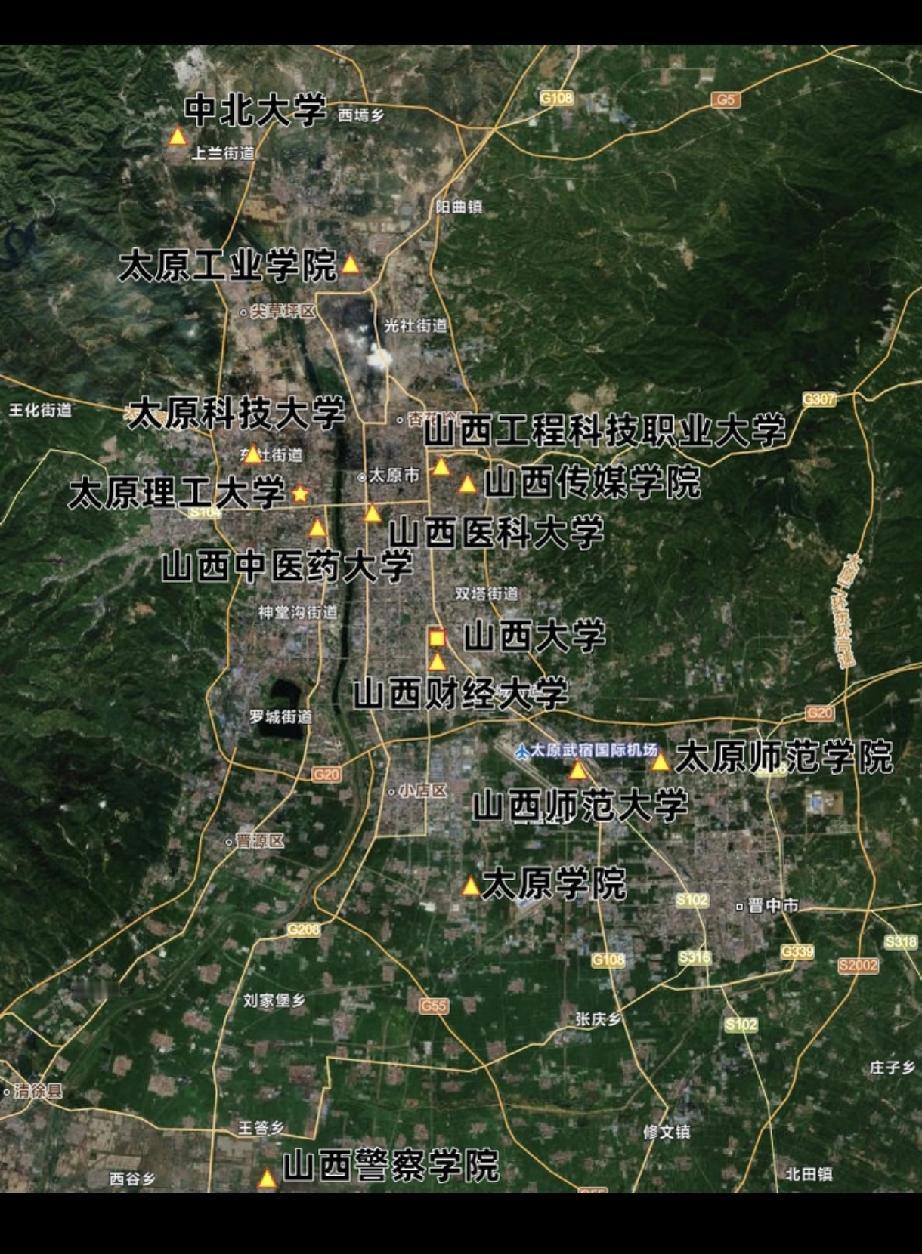 山西当年要是把大学城放在晋阳湖那一圈就好了，类似郑州的龙子湖大学城。这样的话晋阳