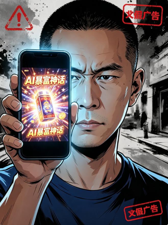 一条几块钱成本的AI广告，让一家上市公司市值蒸发千万。
钱没花多少，杀伤力一点不