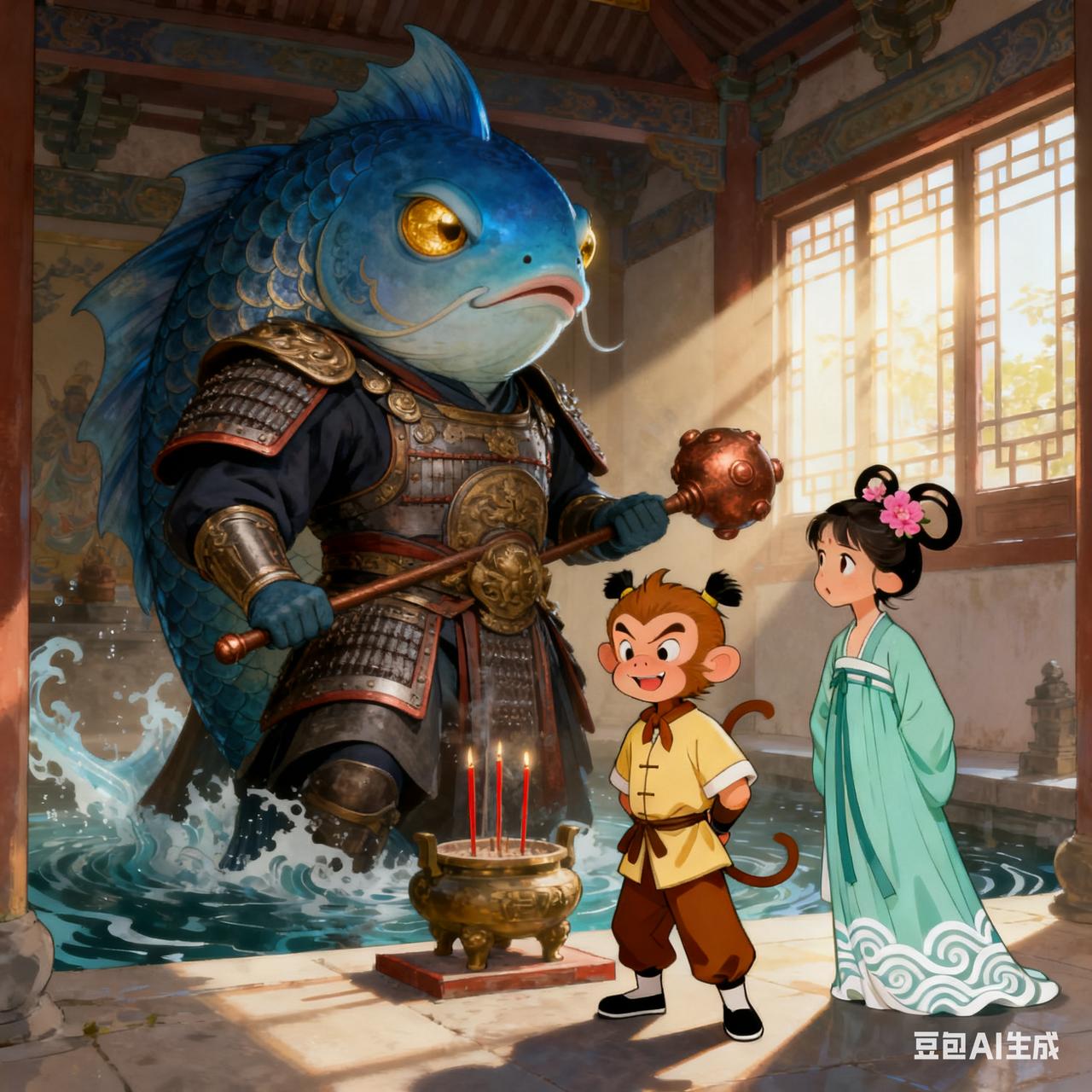 通天河金鱼精吃小童，来自刘备的称号官职～四大名著之间的神秘传承之四

金鱼精是《