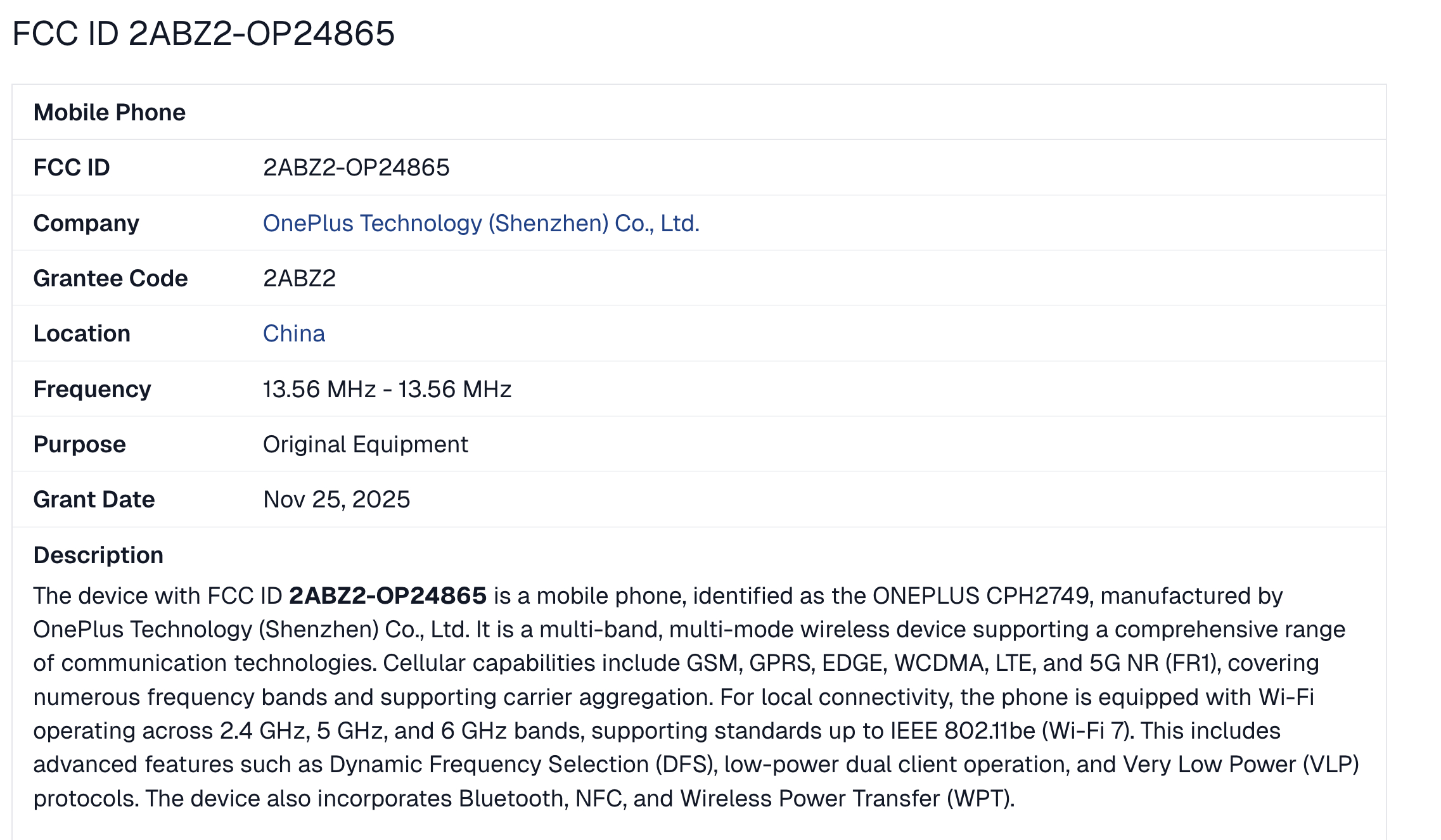 一加 15 刚刚通过了 FCC 认证，即将在美国销售 