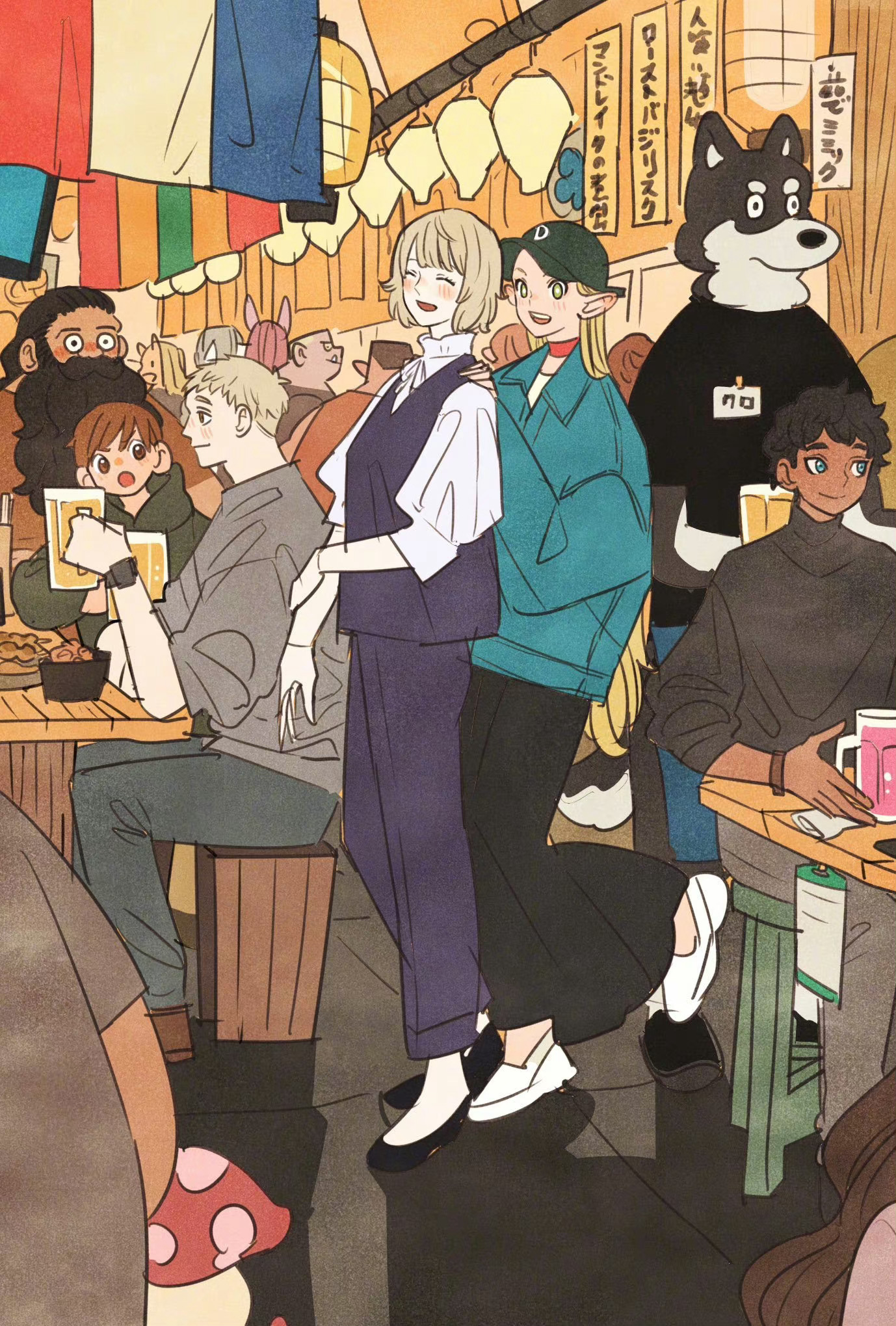 画师タケウチ　リョースケ 绘制 「迷宫饭」现代街头画风！TWI.ryosuket