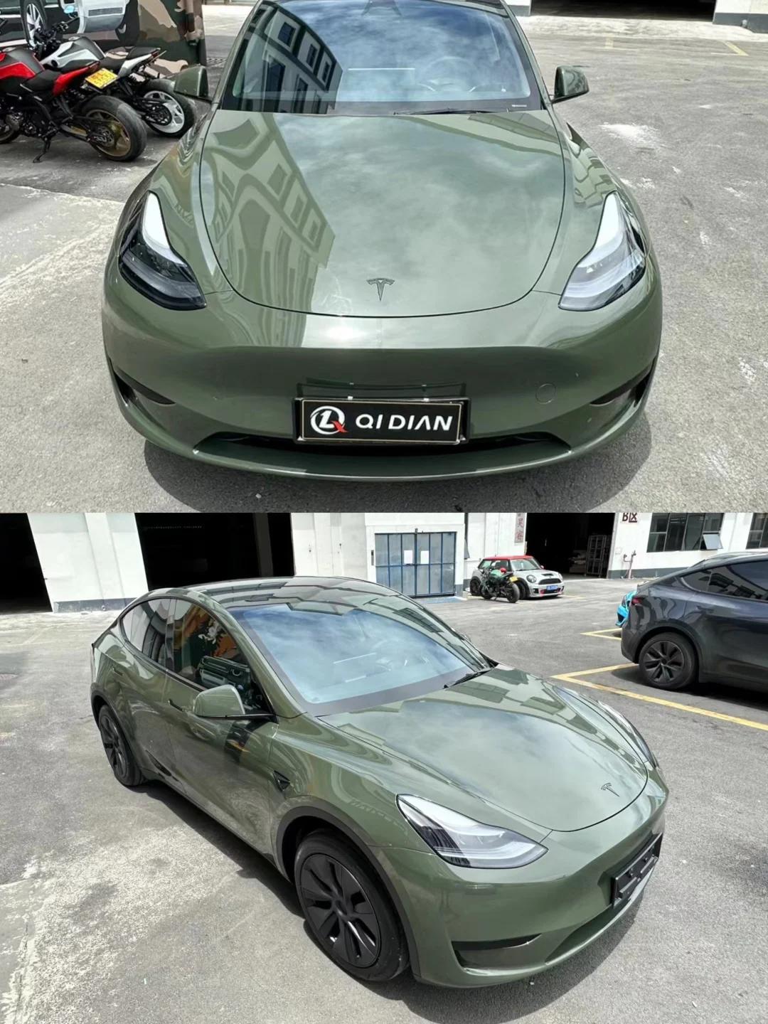 特斯拉 MODELY 提车第一件事 东莞贴膜