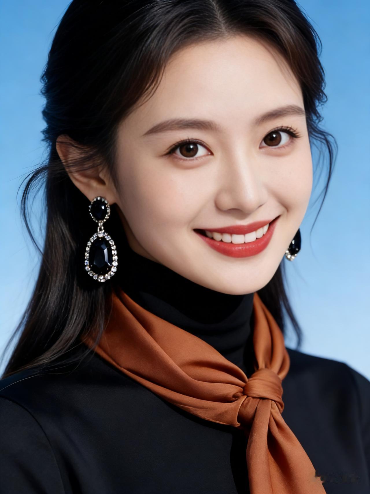 看到这么喜笑颜开的美女，心情也跟着好起来了！