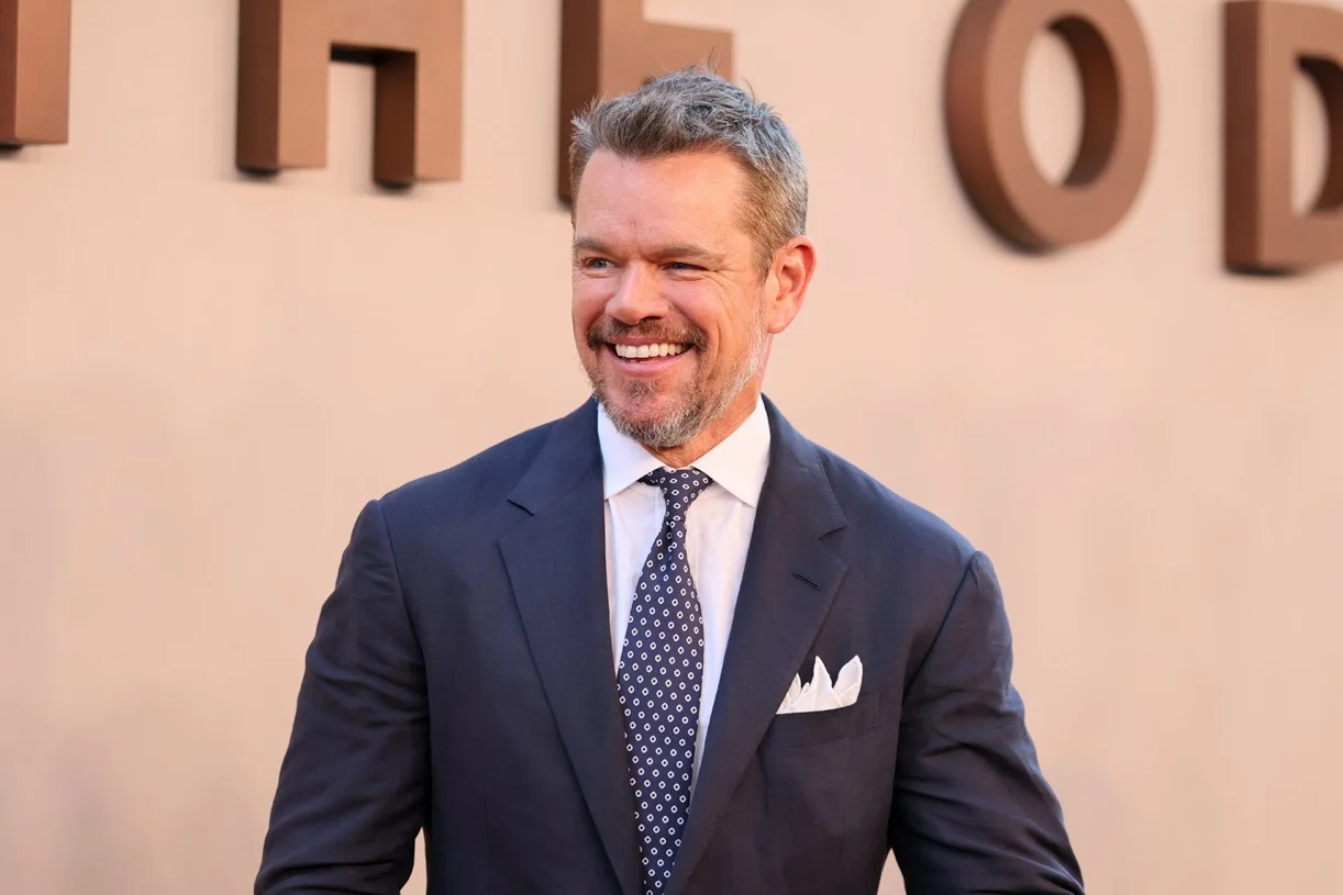 Matt Damon和妻子Luciana及女儿Isabella 14日纽约 电影