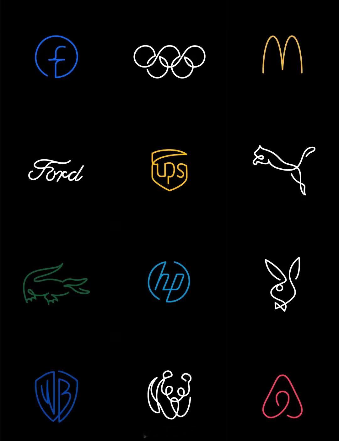 全球大牌 logo 一笔画，谁是极简美学天花板？转美学[超话]平面设计[超话] 