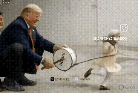 我敢肯定，这个恶作剧视频一定是特郎普的粉丝制作的。
有人说，这是印度网民制作并发