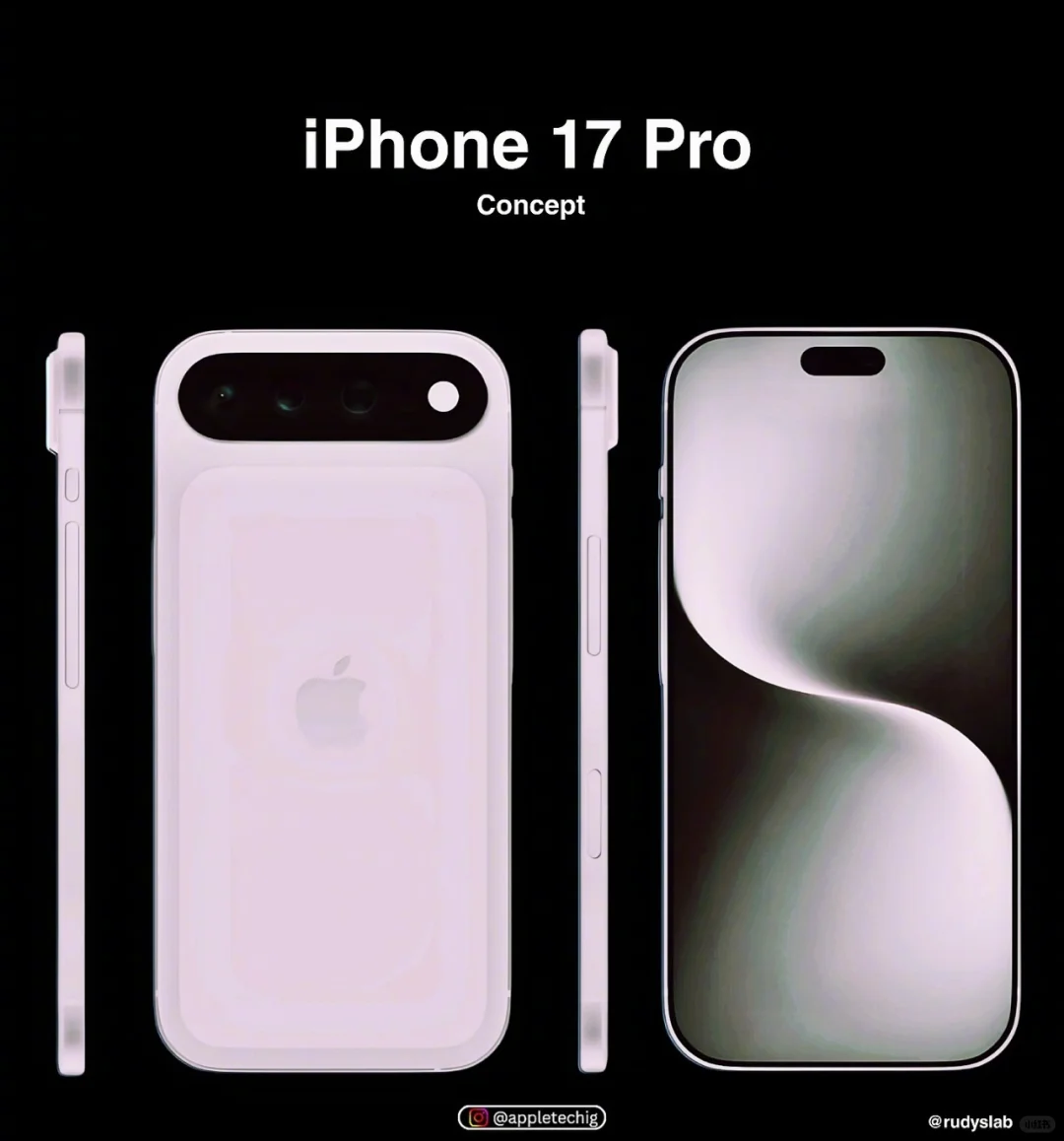 iPhone 17 Pro渲染图新版本，喜欢吗