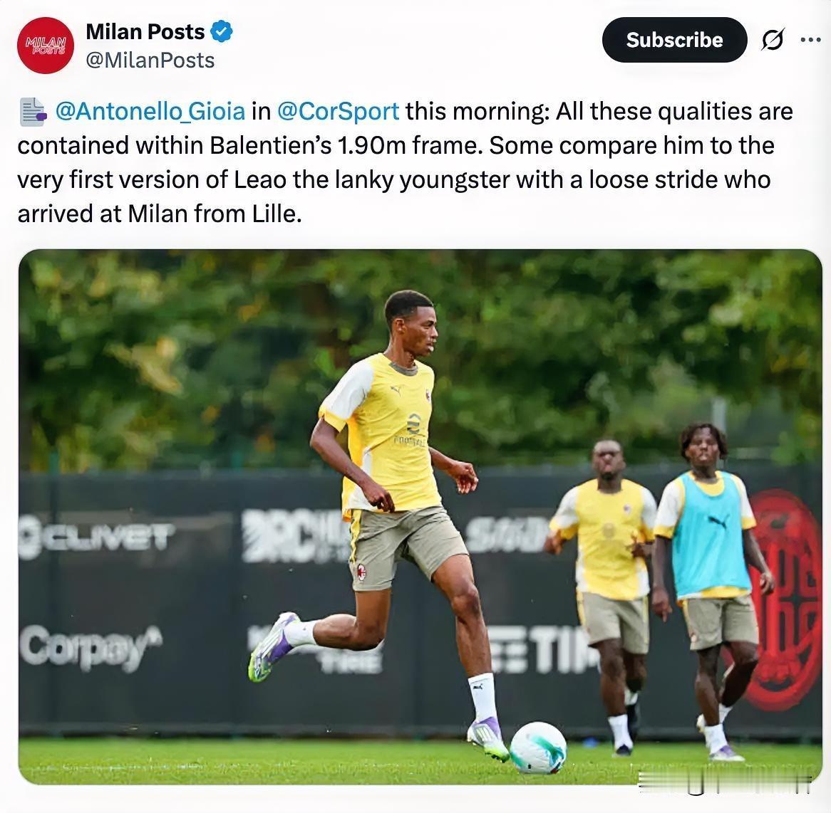 巴伦蒂恩！伤愈复出的巴伦蒂恩被球队寄予厚望，很多人都在讨论巴伦蒂恩，把他比作当年