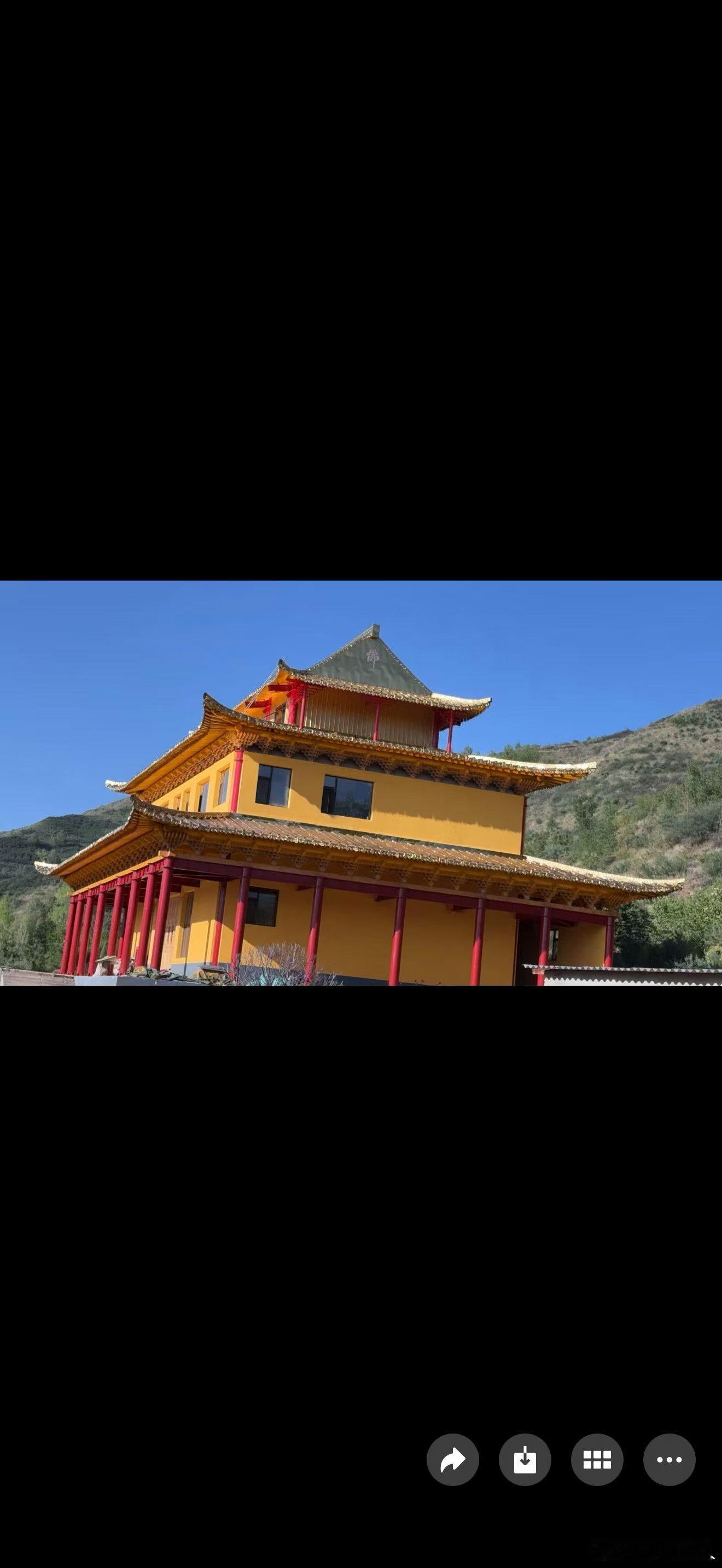 曾经我们帮助的寺院已建成，从被迫停工无法封顶，到重见辉煌，大家功不可没！我主要太