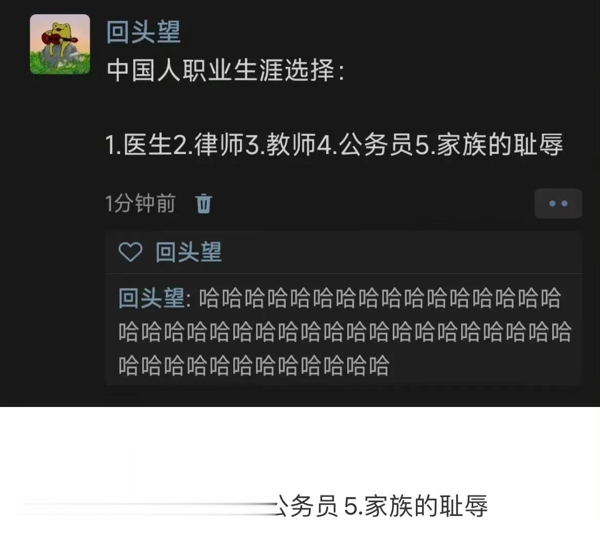 中国人职业生涯选择： ​​​