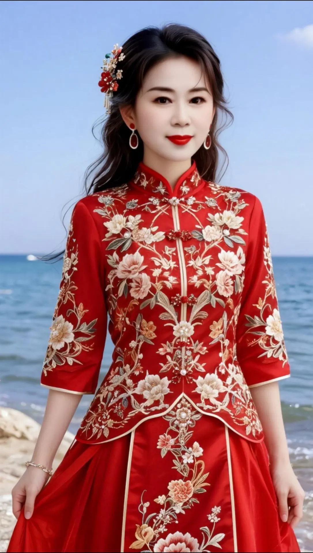 AI海畔中式照 随变ai随便玩