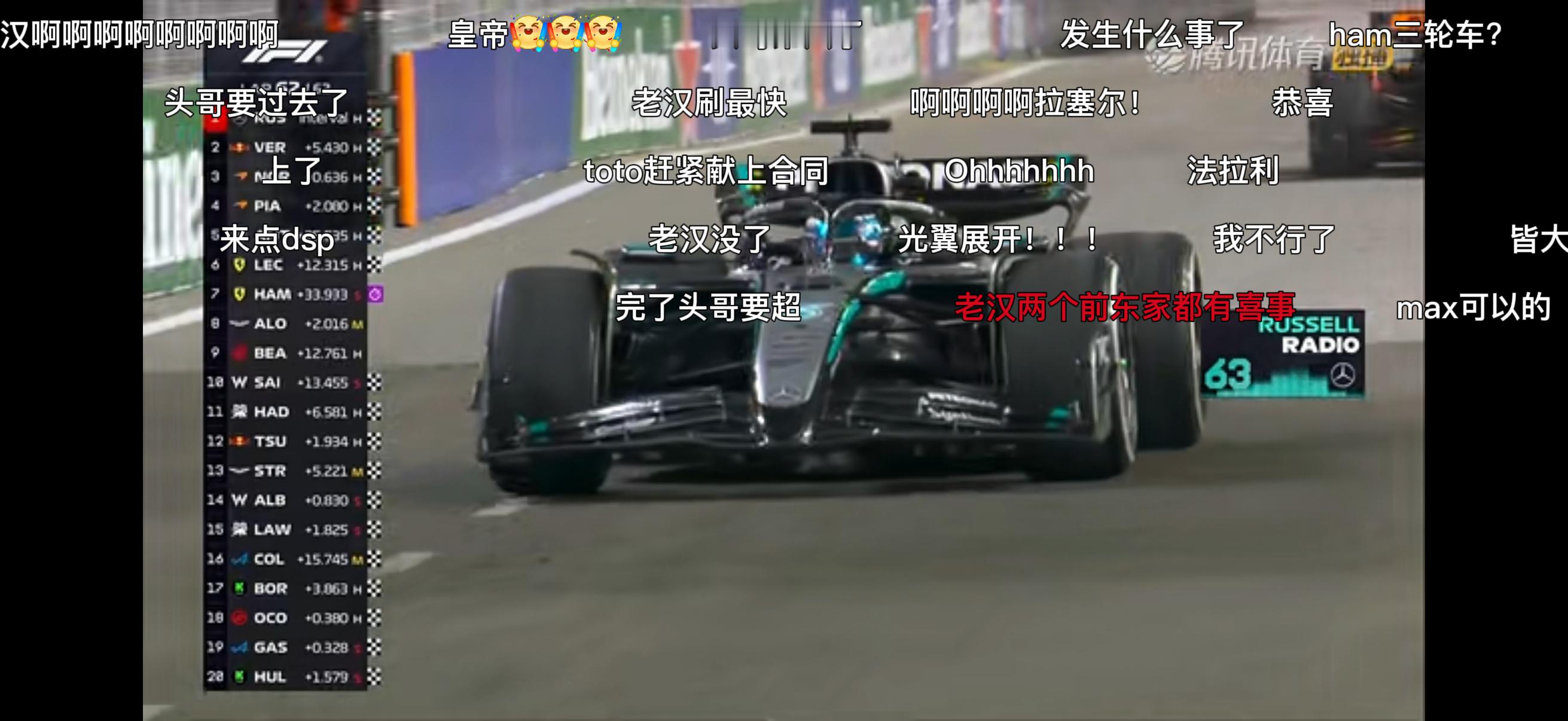 恭喜梅奔 恭喜拉塞尔！！！我就说我们拉姐能行[么么哒][么么哒][么么哒]f1新