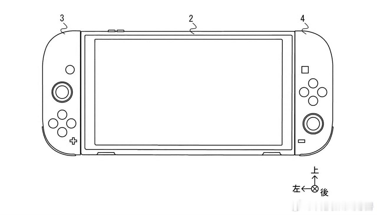 任天堂专利显示NS2的左右手柄可以反着插，屏幕画面也会对应的倒过来。用户可以按自