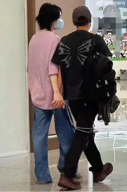 这两人的背影我没看出是姐弟，我看到的是十指相扣的甜蜜爱情。

王菲和谢霆锋十指相