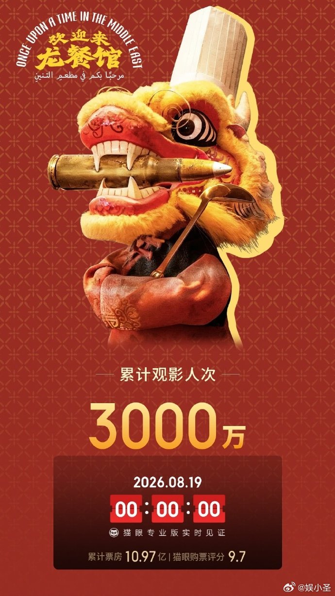 龙餐馆观影人次破3000万龙餐馆上映9天观影人次破3000万 家人们谁懂啊，《欢