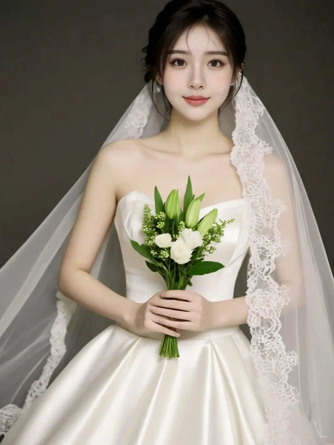 AI纱幔新娘照 原来ai写真可以这么美  谁拍谁好看 美出高级感