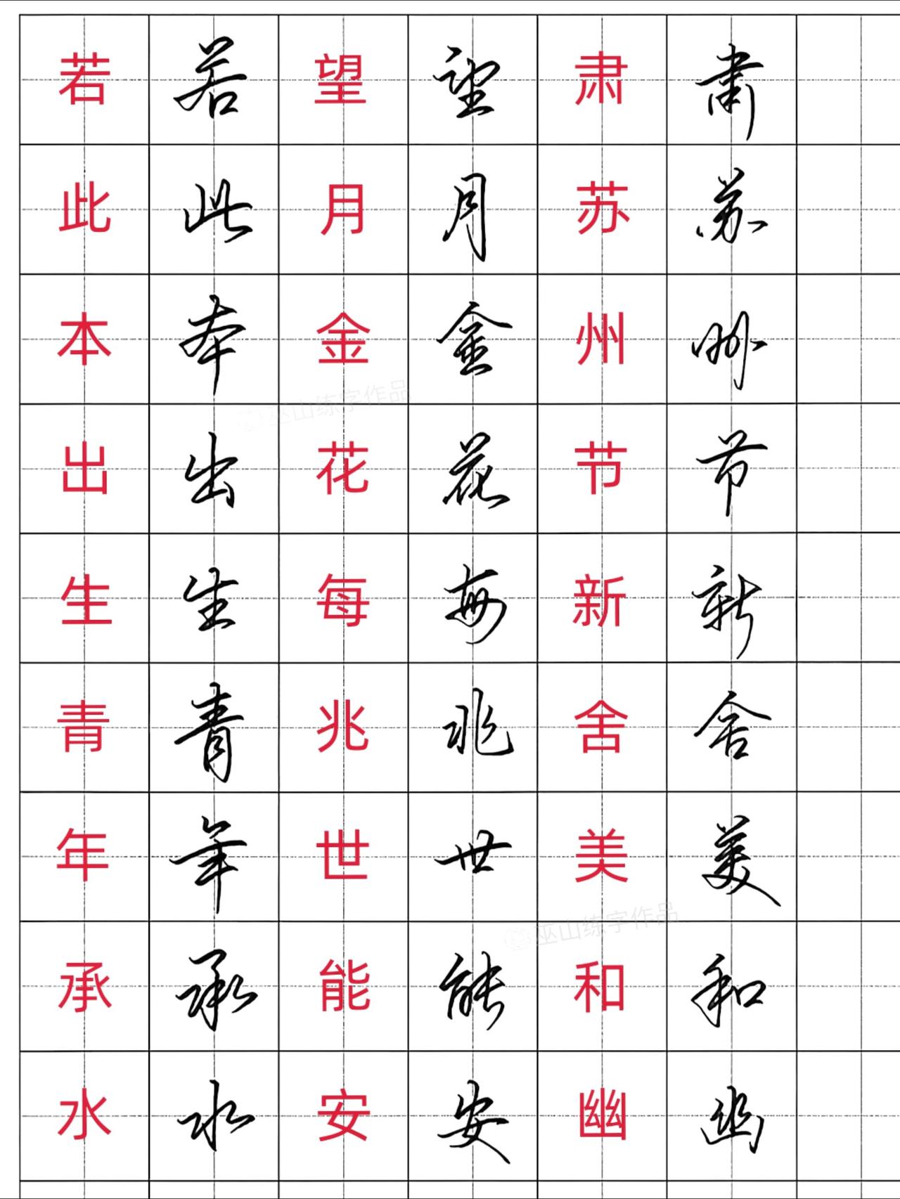 行书入门级27个常用字，太适合新手了！练字在精不在于多，关键是掌握写字的方法和技