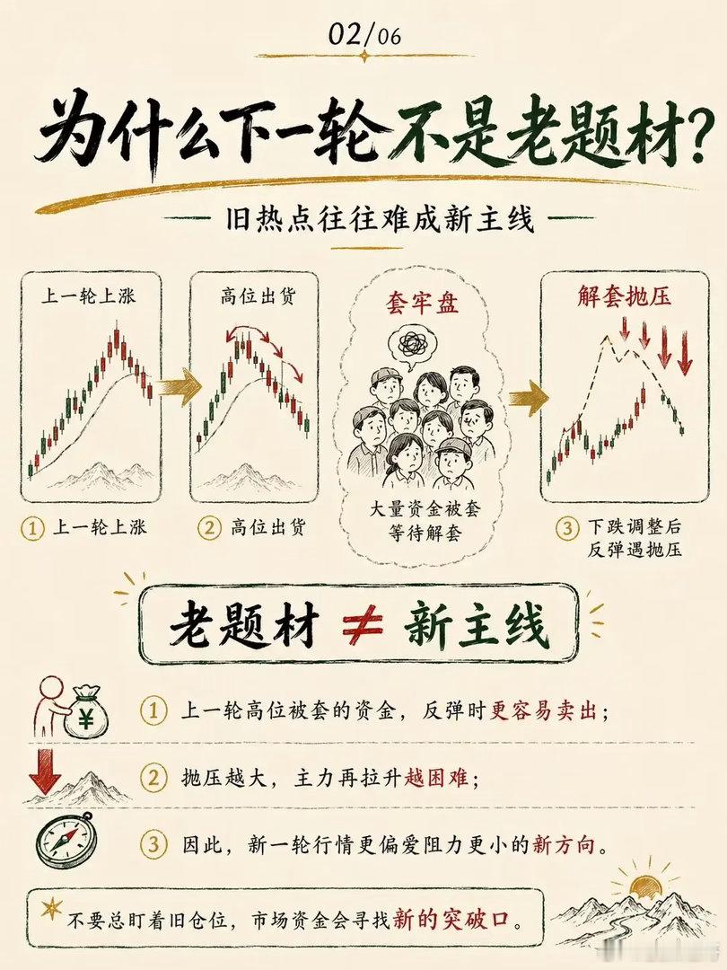 市场轮动的真相：别困在旧热点里等待解套不少投资者都遇到过这样的困境，手里攥着曾经