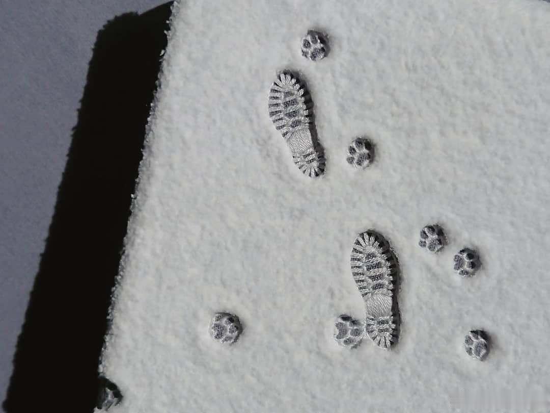 【 踏雪 】日本刺绣艺术家高田なるみ的作品。 ​​​