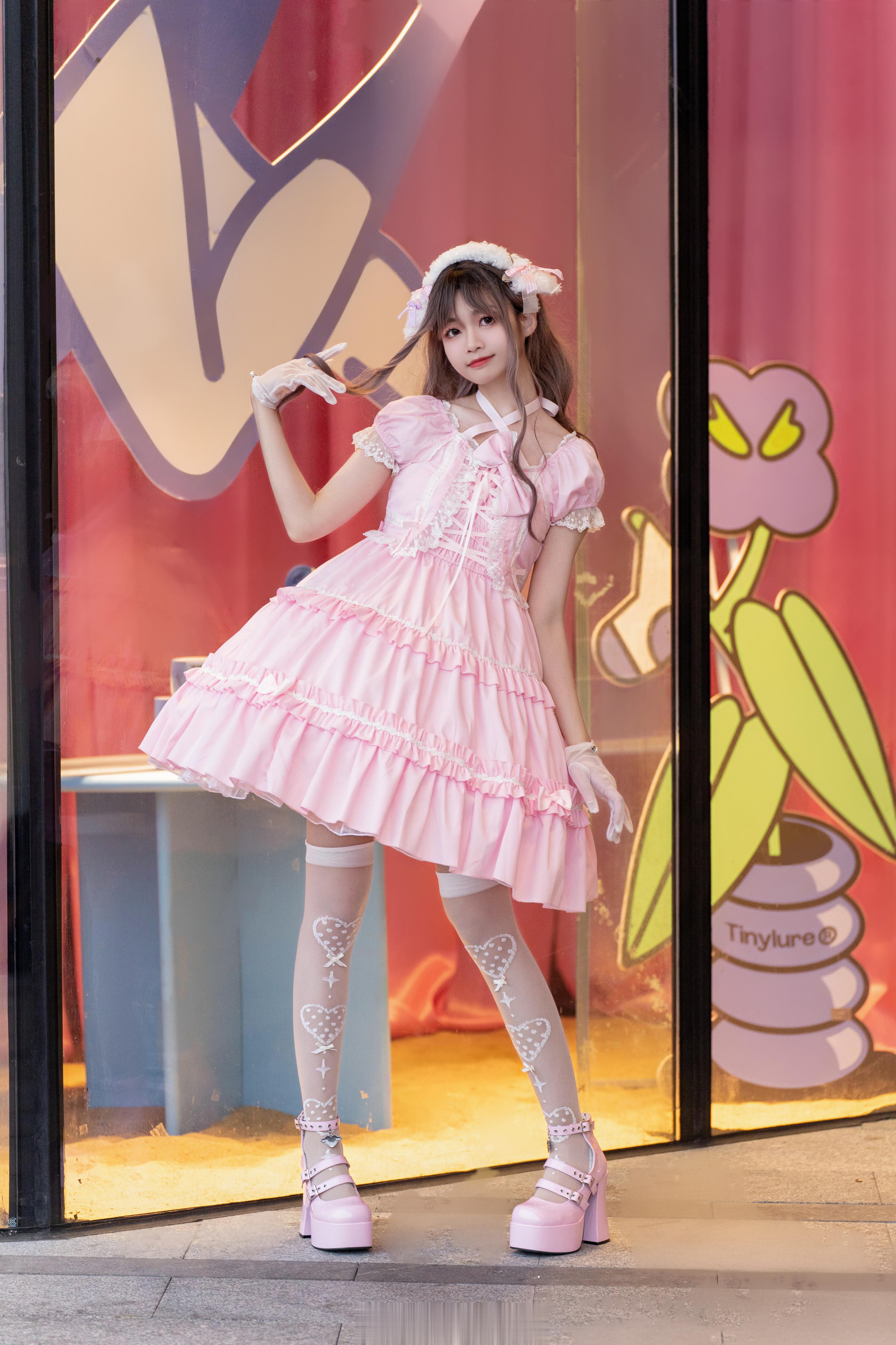 「粉色三段很芭比嗷～」👗 【夏日茶会】📷 👩Rin阿燐 ​​​