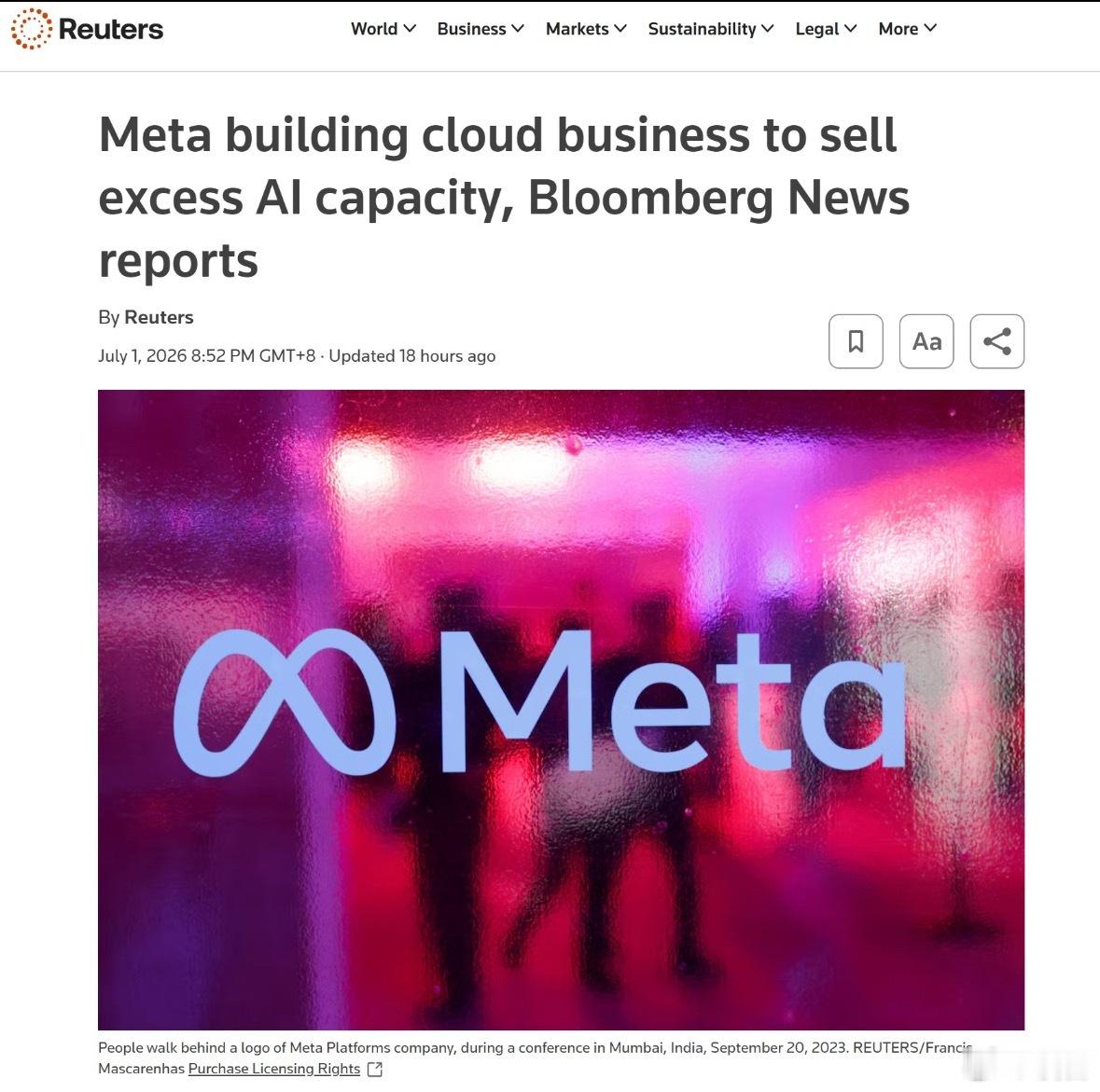 半导体扎克伯格卖算力引半导体暴跌正当全球科技巨头都在忙着抢存储的时候，Meta竟
